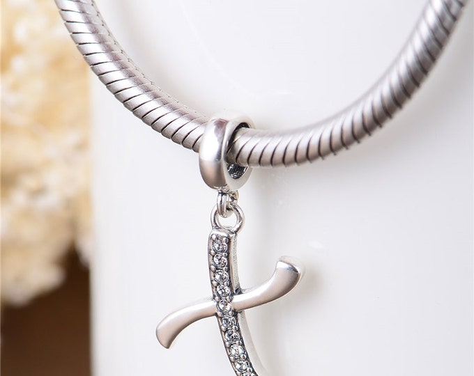 Letter X Initial Pendant Charm - 925 Sterling Silver - Personalised Gift - Gift Packaging available - Birthday Gift-Christening Gift