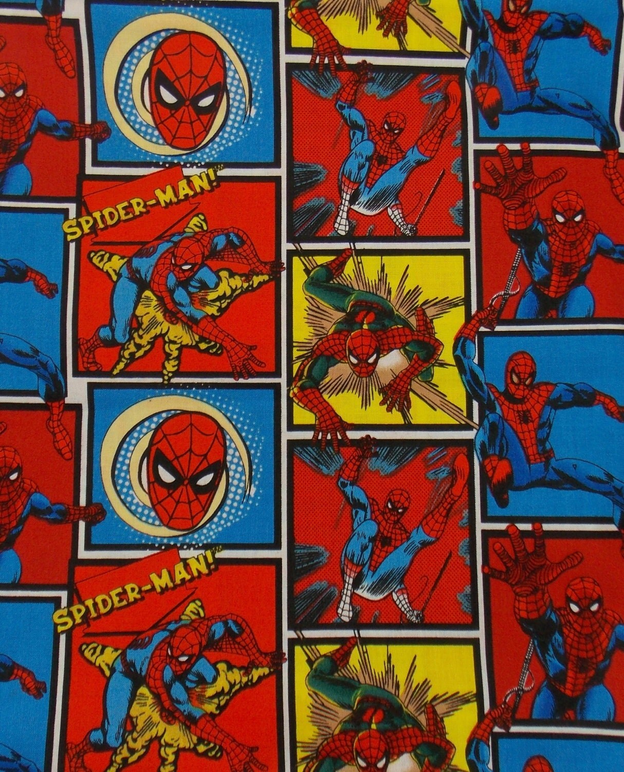 Fabric Super Hero Fabric Spiderman Fabric Spiderman Quilt