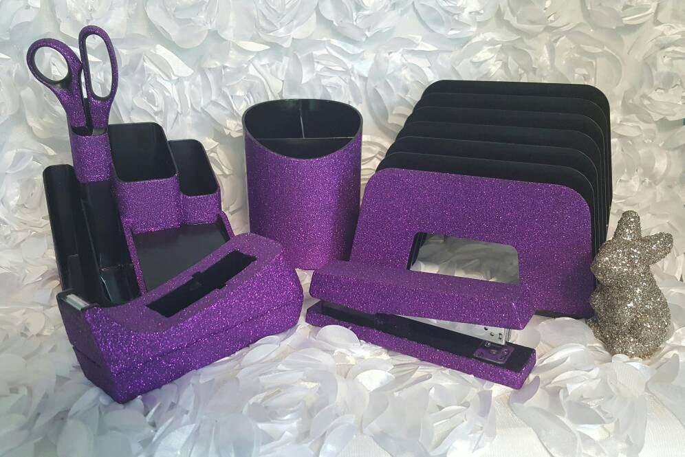 Glitter Large Desk Set // School Supplies // Bling Office