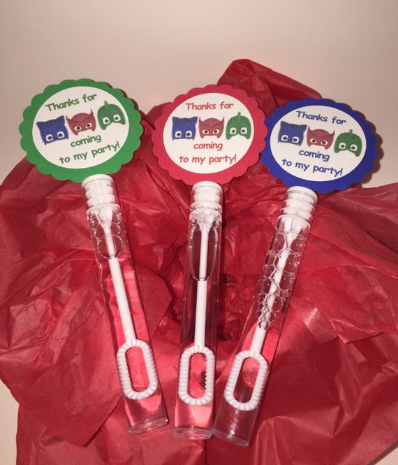 PJ Masks Bubbles BUBBLE WANDS Birthday party favors set of 12