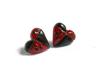 Harley Quinn Earrings Hearts