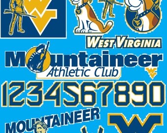 thumbnail image 2 of WV West Virginia Mountaineers Vintage Iron On Patch – 3" X 2.25", Embroidered 2 of 4