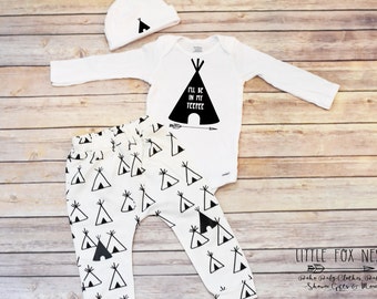 Baby Boy Outfit, Baby Boy Clothes, I'll Be In My TeePee