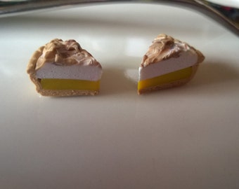 Miniature Lemon Meringue Pie Earrings / Necklaces / Charms