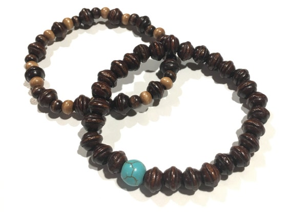 Wooden Beaded bracelets | Brown | Tan | Men's | Unisex | Bracelet