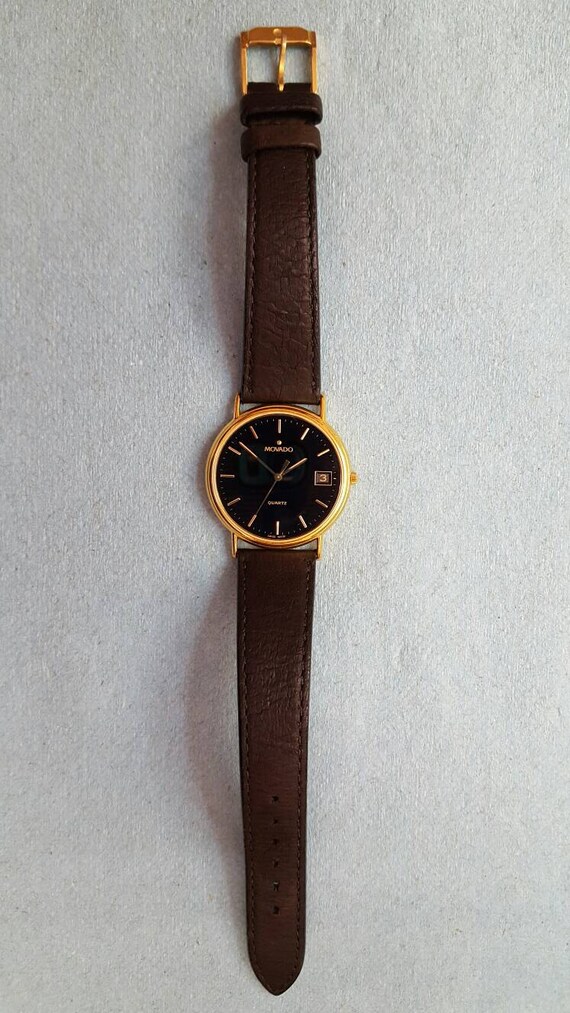 Early 1990s Movado with wild boar suede band by GARRYANDBECK