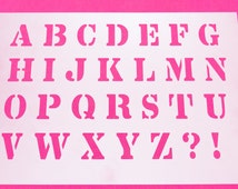 unique alphabet stencils related items etsy