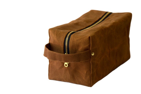 waxed canvas toiletry kit