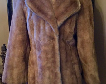 Items similar to Vintage 1960s Sears Faux Fur Acrylic Luxurious Coat ...