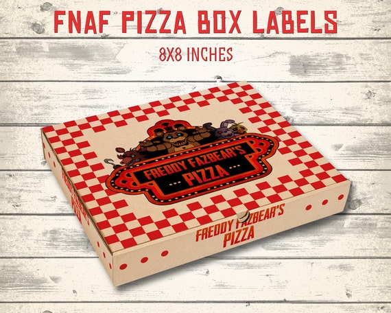 FNAF pizza box FNAF pizza labels Five Nights at Freddy's