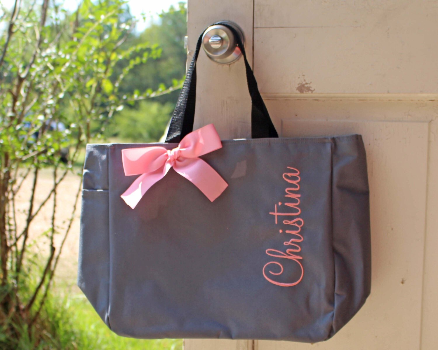 10 Embroidered Tote Bags Name Totes by PersonalizedGiftsbyJ