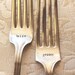 Custom Stamped Bride and Groom Vintage Forks