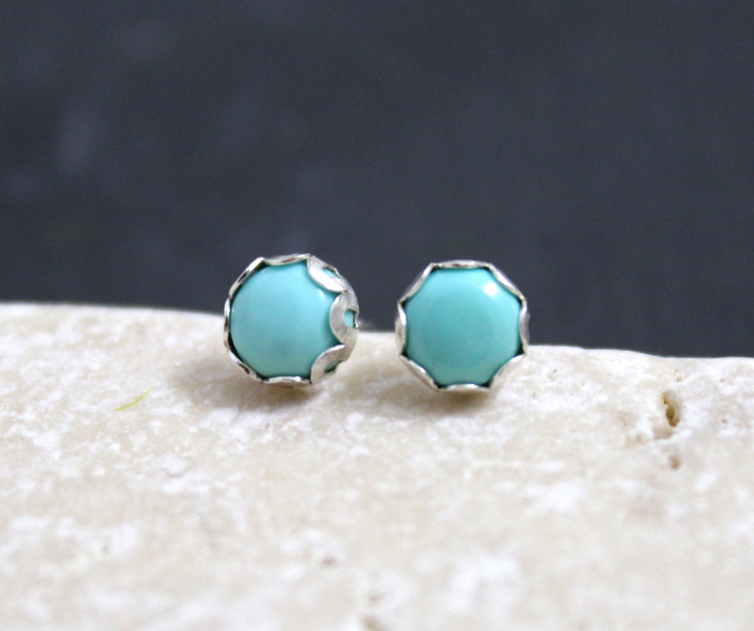 Turquoise Studs Stud earrings Sterling Silver Studs