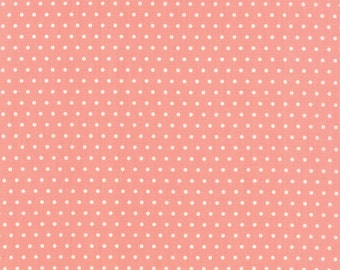 Vintage Picnic - Spot in Coral Pink: sku 55128-13 cotton quilting fabric by Bonnie and Camille for Moda Fabrics - 1 yard