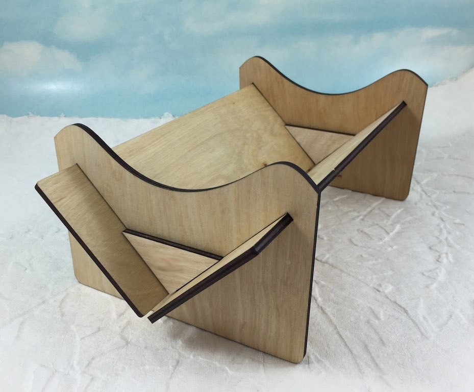 Bookbinding Sewing Cradle COLLAPSIBLE Wooden Punch Cradle Hole