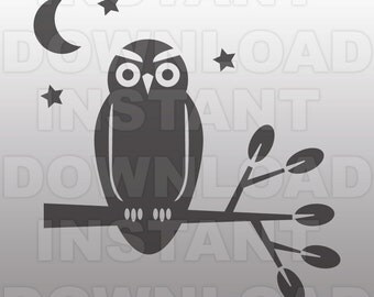 Owl SVG File -Commercial & Personal Use- Vector Art SVG for Cricut,Silhouette Cameo,iron on vinyl design