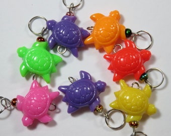 Hand Made Stitch Markers -- Tacky Plastic Turtles