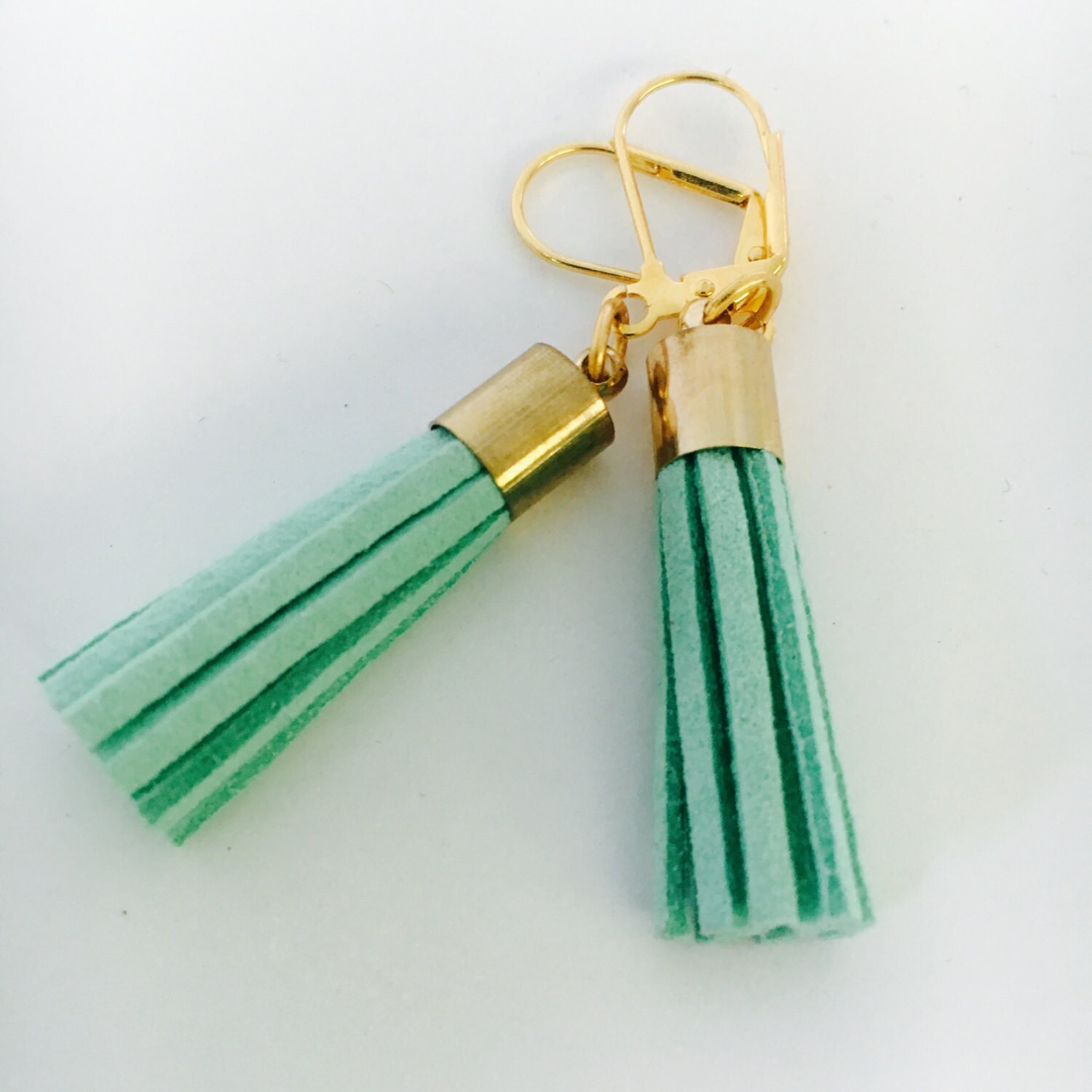 Aqua Tassel Earrings Turquoise Tassel Ready To Ship Jewelry