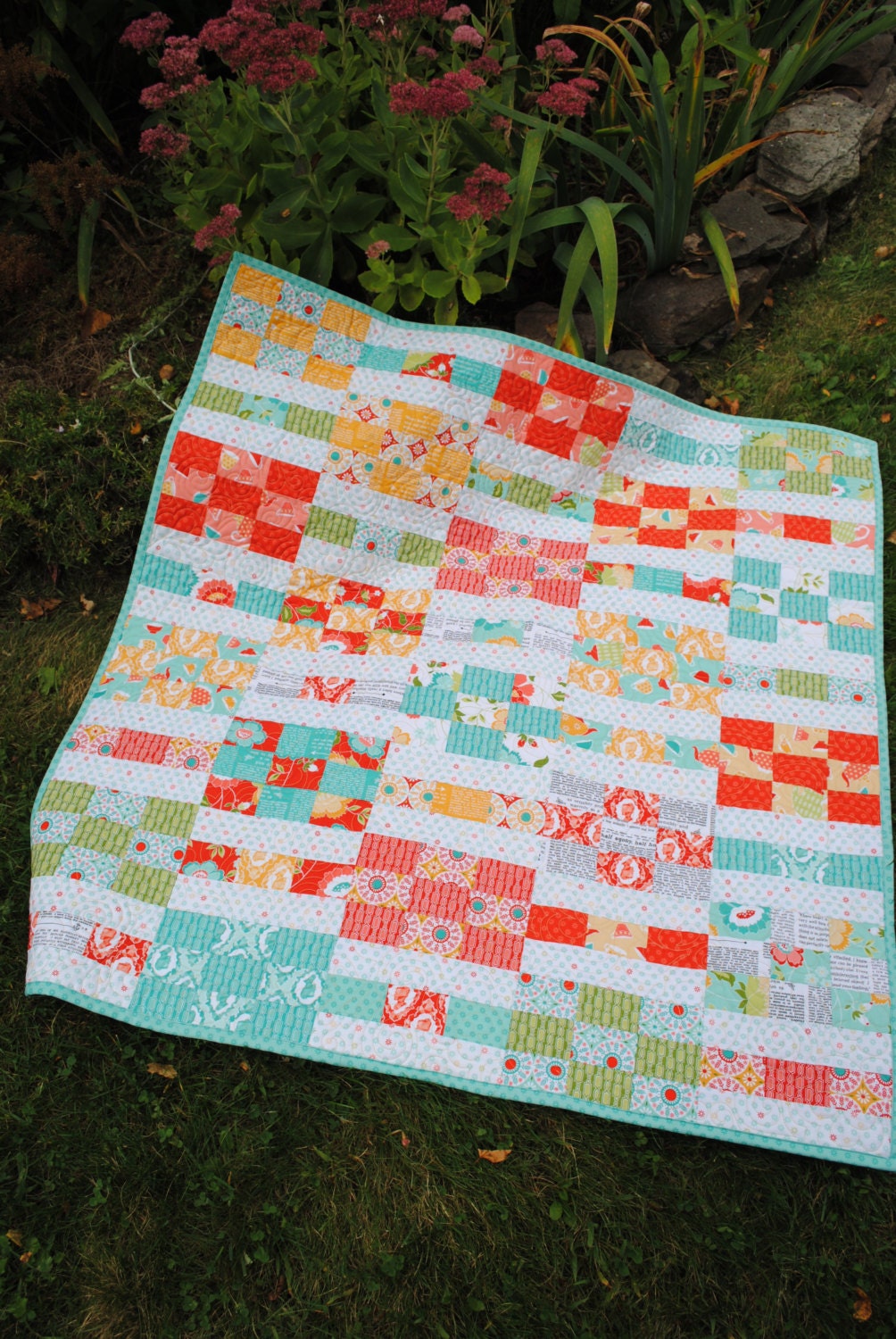 PDF Baby Quilt Pattern Lap Quilt pattern 2 sizes Layer Cake