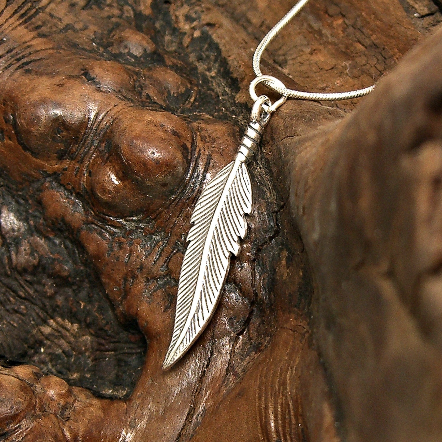 Feather Sterling Silver 3D Pendant Charm Customize no. 1905 from ...