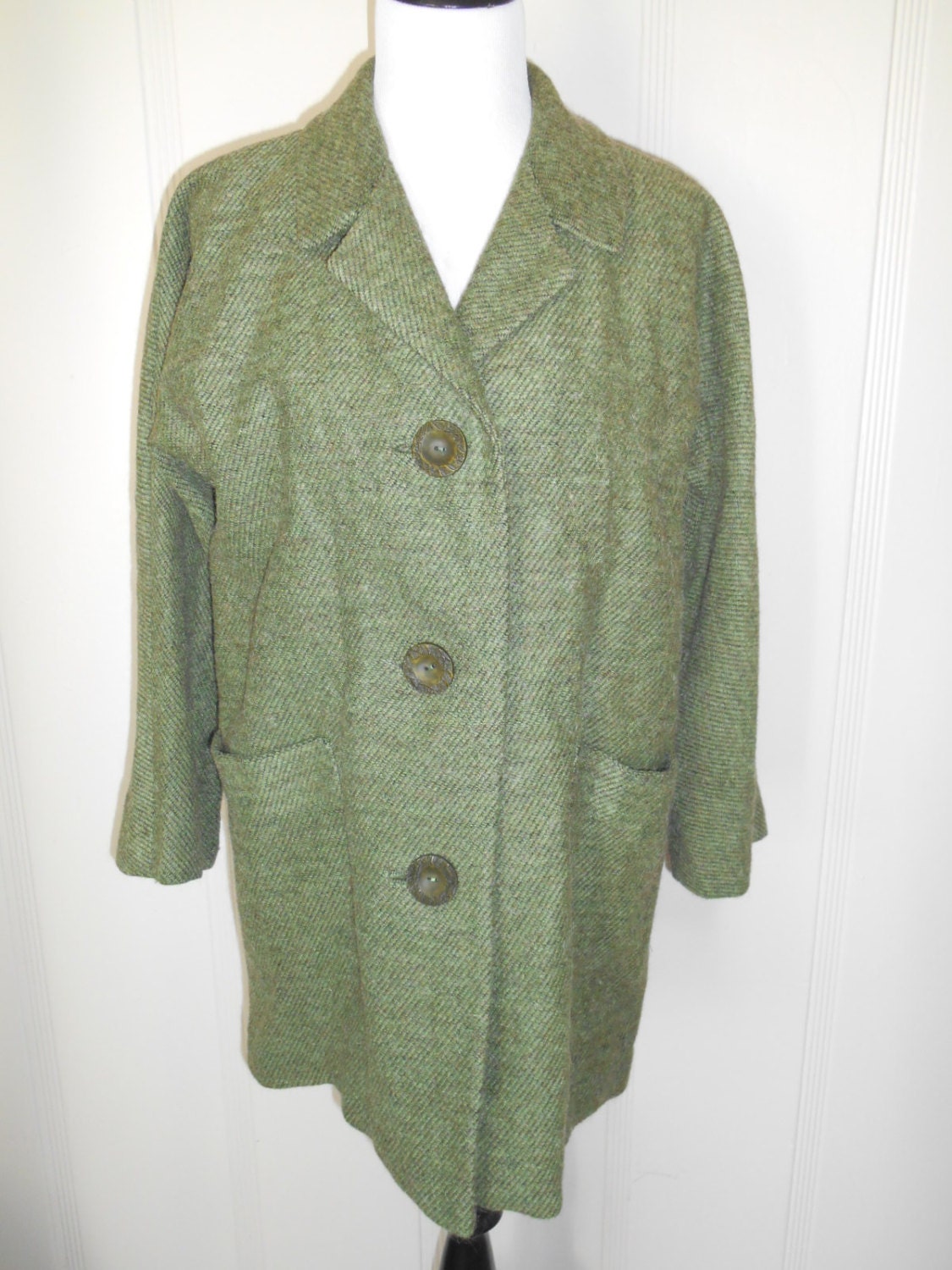 50s Vintage green Beautiful jacket coat 50s swing womens women ladies ...