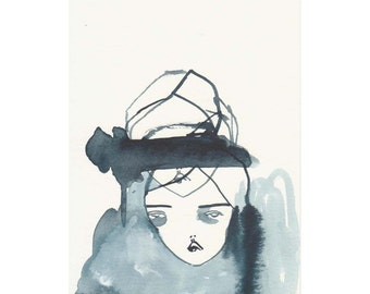 original painting on paper-slowly seeing