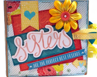 Sisters Scrapbook - Mini Photo Album - Paper Bag Album