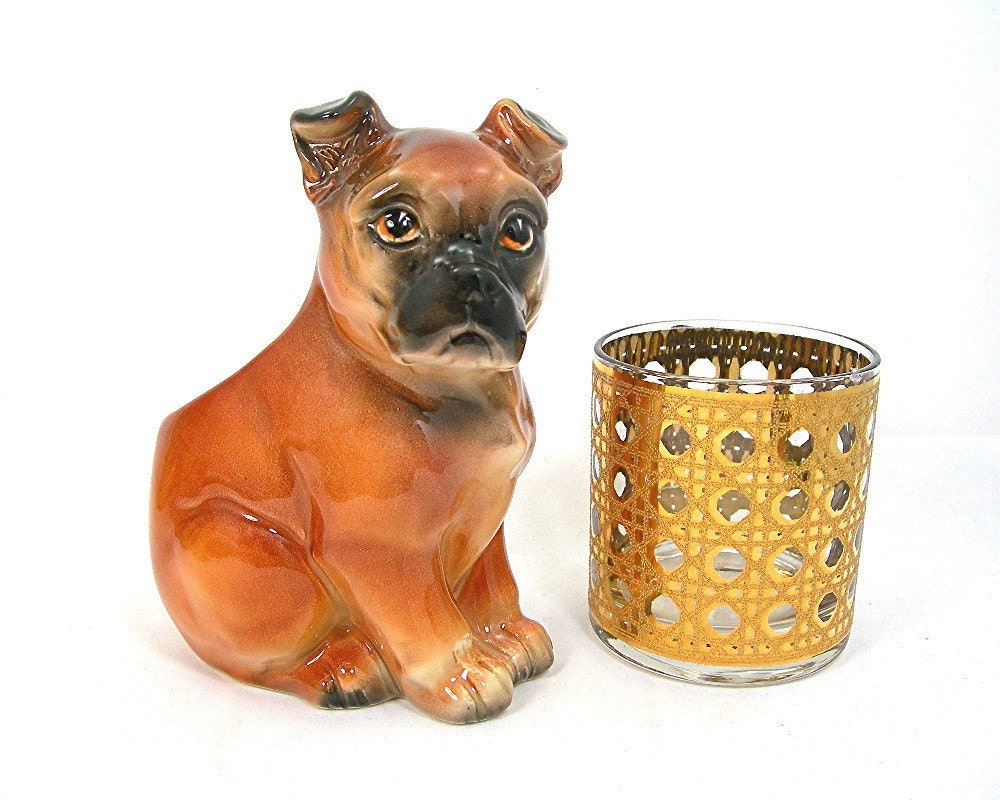 Boxer Dog Planter Lefton Ceramics 5 Inches Tall Dog Puppy