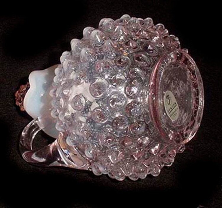 Fenton Pink Opalescent Glass Hobnail Cruet So Nice By Glosgreats