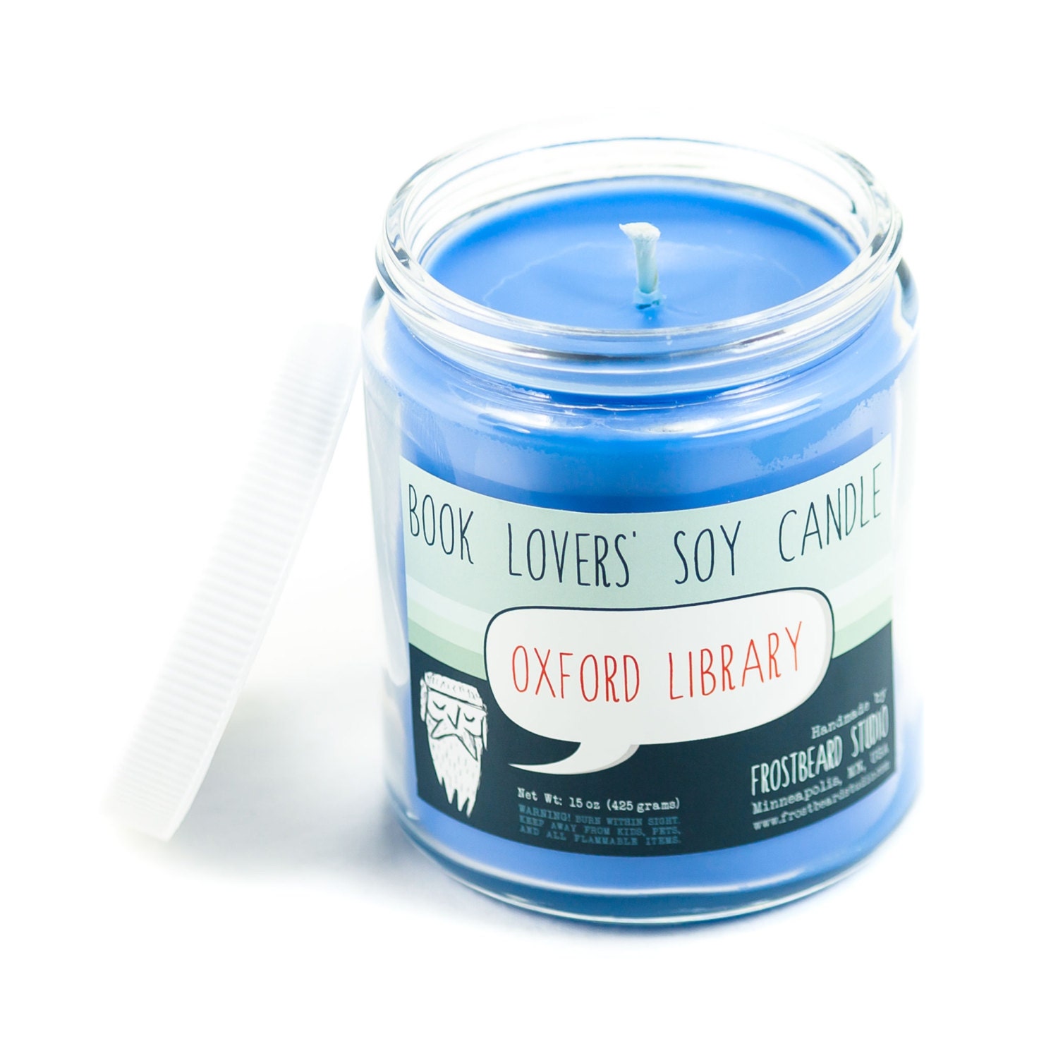 Oxford Library Book Candle Book Lover Gift Scented Soy