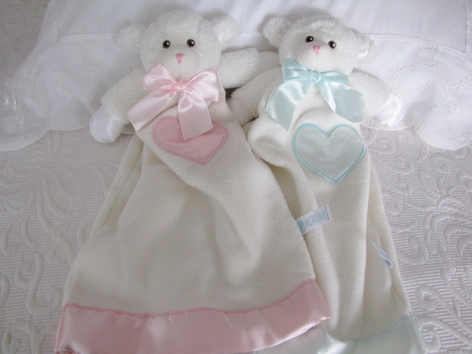 Personalized Lovie Babies Lamb in Blue or Pink Security