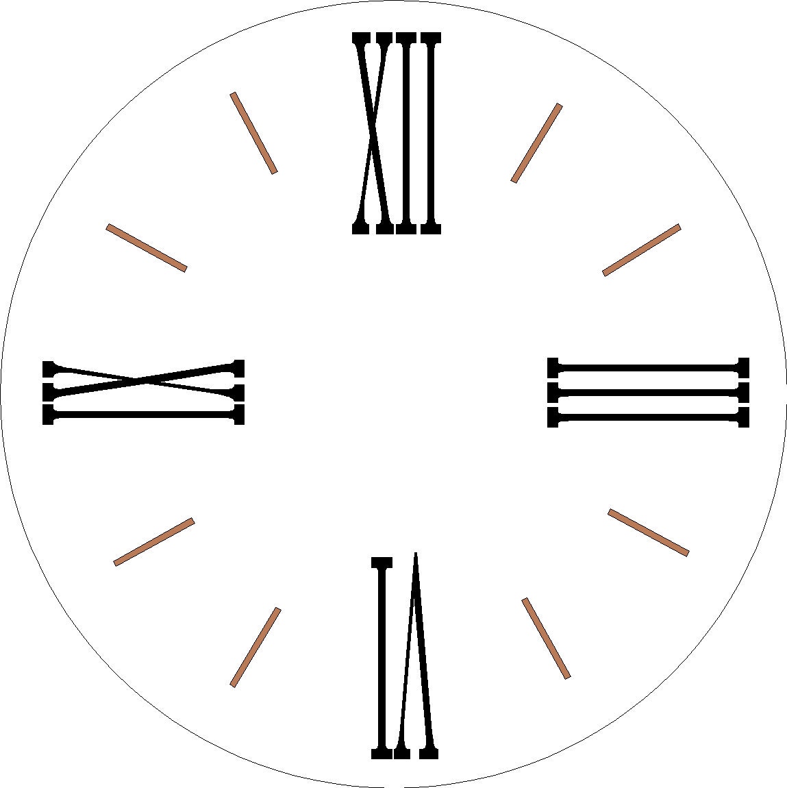 farmhouse clock 1 set roman numeral stencils for large 30 inch