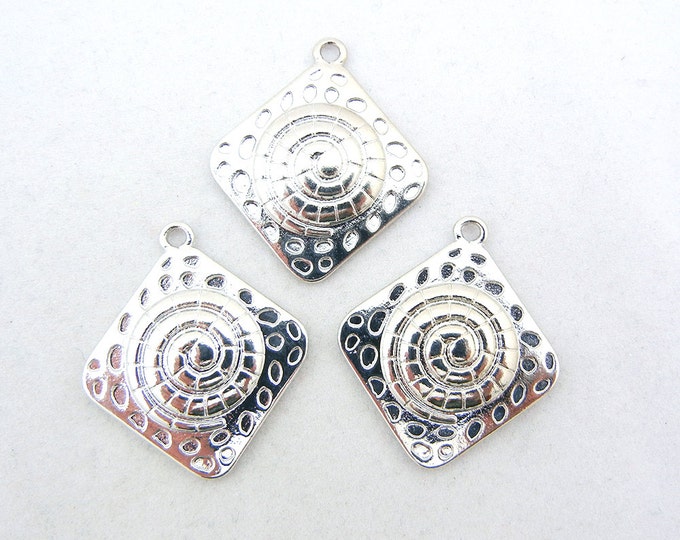 3 Square Nautilus Charms