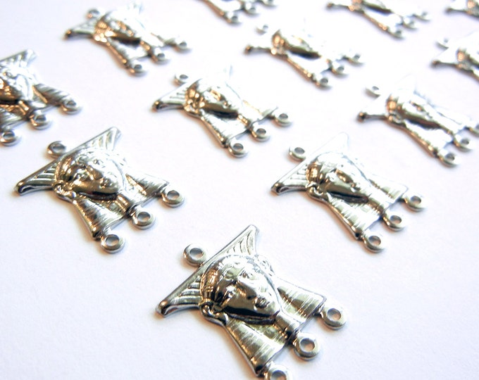 14 or 7 Pairs of Egyptian Pharoah Head Multi Link Finding Charms