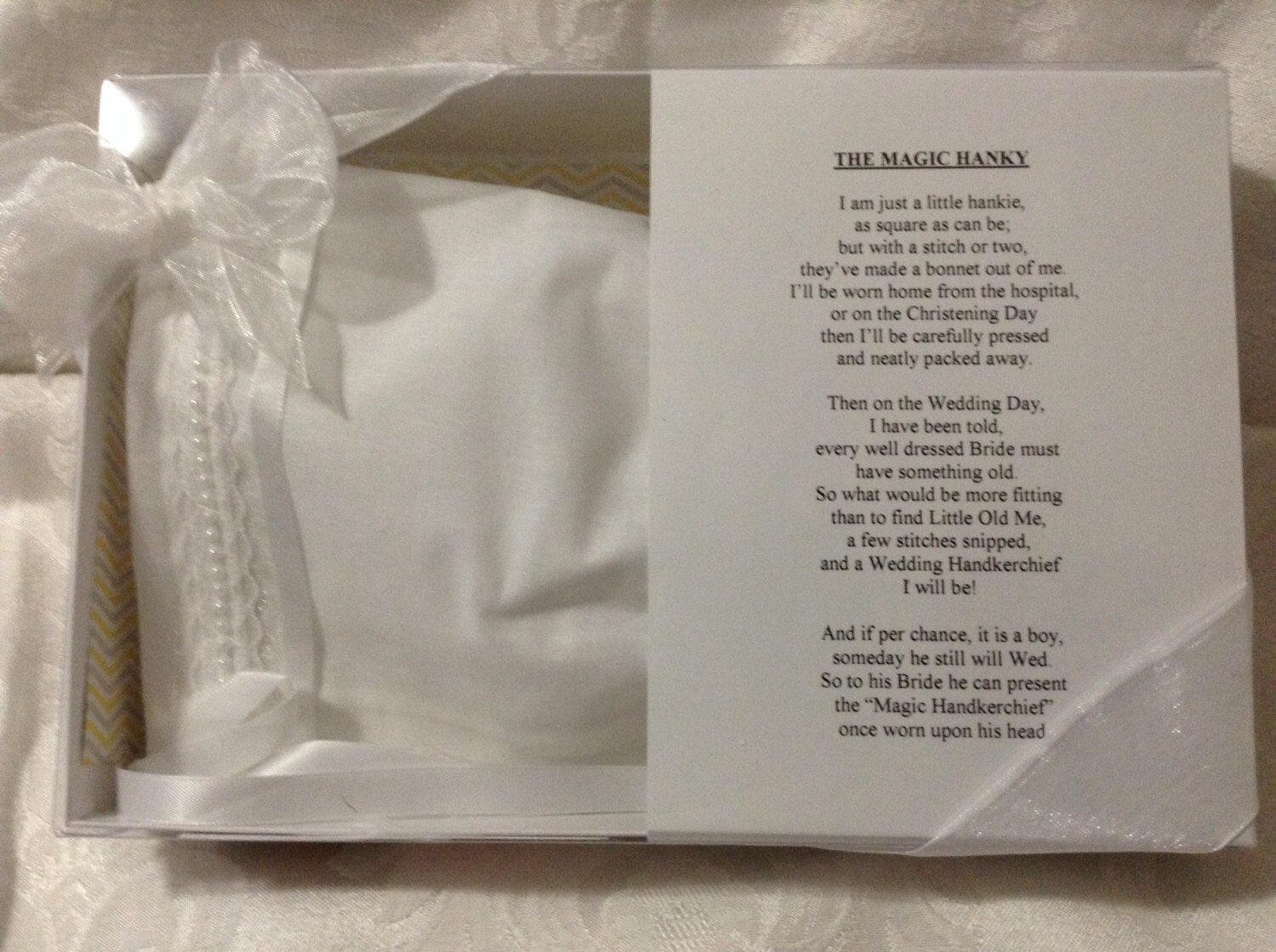Magic Hankie Keepsake Baptism Christening Dedication