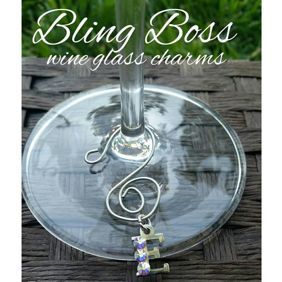 wine glass charm Swarovski crystal charms gift by TheBlingBosses