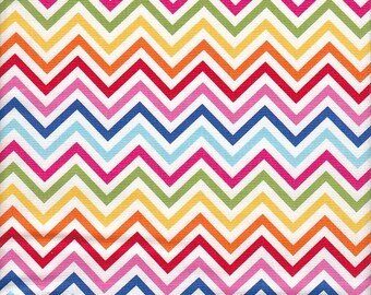Robert Kaufman Remix Chevron Stripe in Bright - End of Bolt - Last 29 Inches