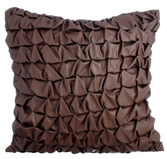 thehomecentric Brown Decorative Throw Pillow Covers Accent Pillow