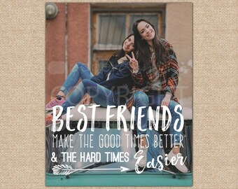 Best Friend Birthday Gift, Friendship Quote, Graduation Gift, Photo Art Print, Wall Art / ArtPaper Print or Canvas Print / H-Q67-1PS ZZ1 05S