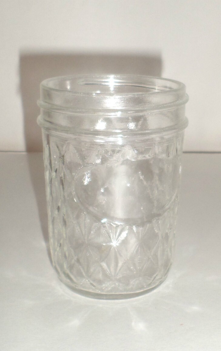 Vintage Ball Jelly Jar Quilted Crystal Jelly Jar Mason Jar