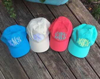 SALE... Ladies Monogrammed Baseball Caps. Monogrammed Hat. Lots of colors to choose from. Beach Hat. Item FO508