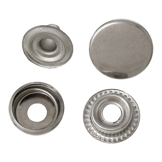 BULK Silver Snap Closure Set of 50 Silver 15mm see