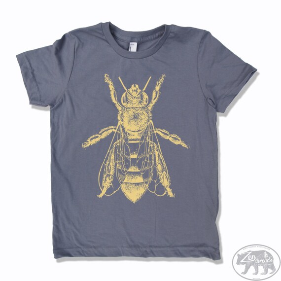 KIDS HONEY Bee Tee Shirt American Apparel Sizes 2 4 by ZenThreads