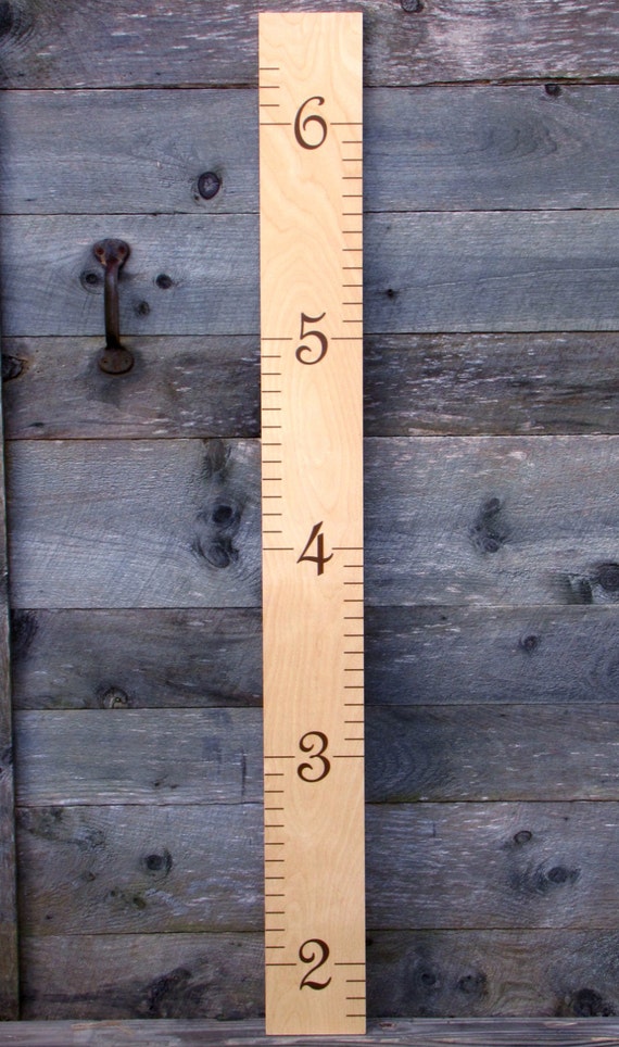 wooden ruler growth chart kids wood height chart