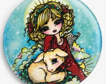 Needle Minder, Christmas Miracle, Hannah Lynn, Cross Stitch Keeper, Fridge Magnet, Pattern Holder, Cross Stitch Accessory