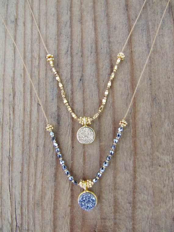 LILY LAMBERT Delicate Druzzy Necklace