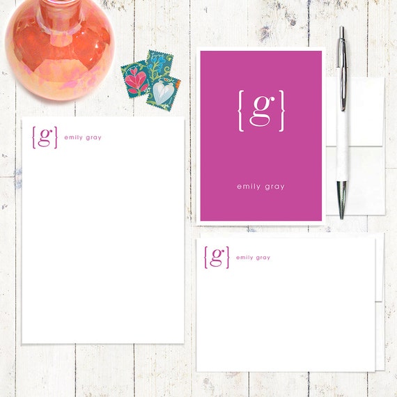 complete personalized stationery set your NAME your INITIAL