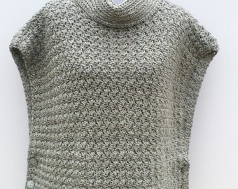 Crochet Poncho PATTERN Women girls, Cowl Neck Poncho, Fiona Poncho Pullover with Cowl, Sizes(Girls 2, 3/4, 6/8, 10/12, 14, adultS, M, L, XL)