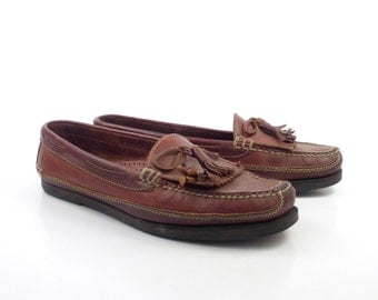 Cole Haan Loafers Brown Vintage 1980s Leather Shoes men's size 9 M