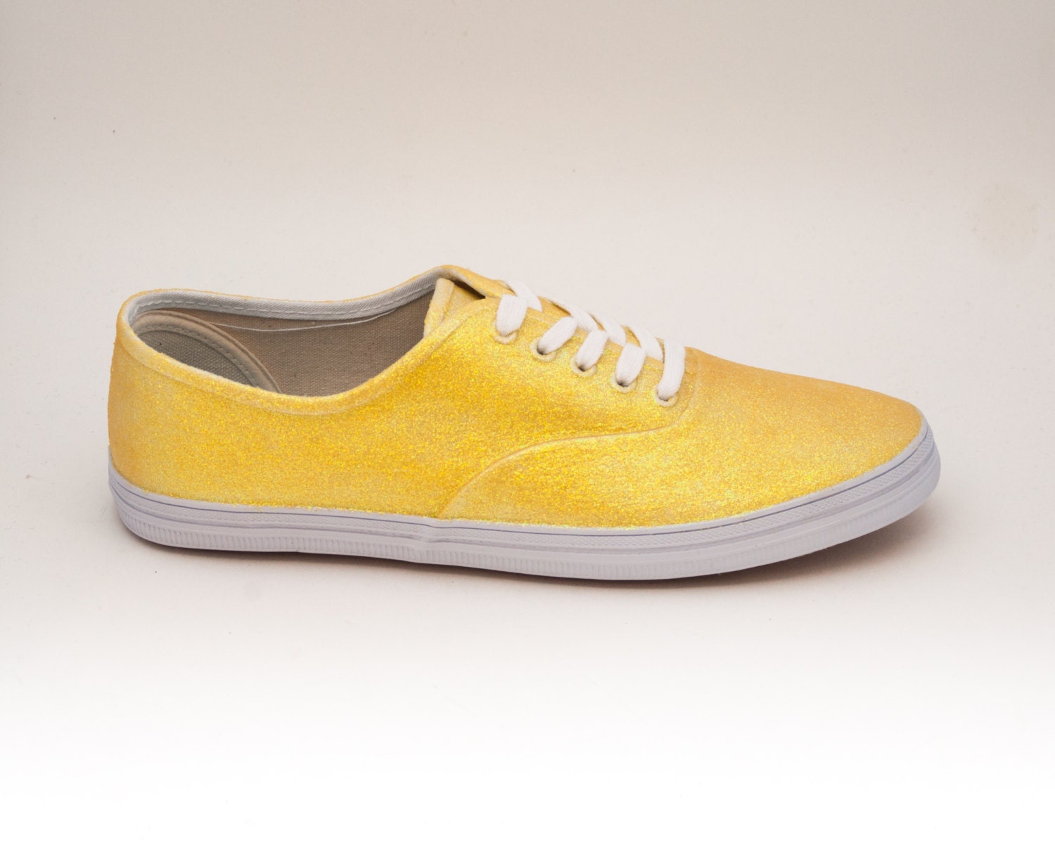 lemon canvas shoes